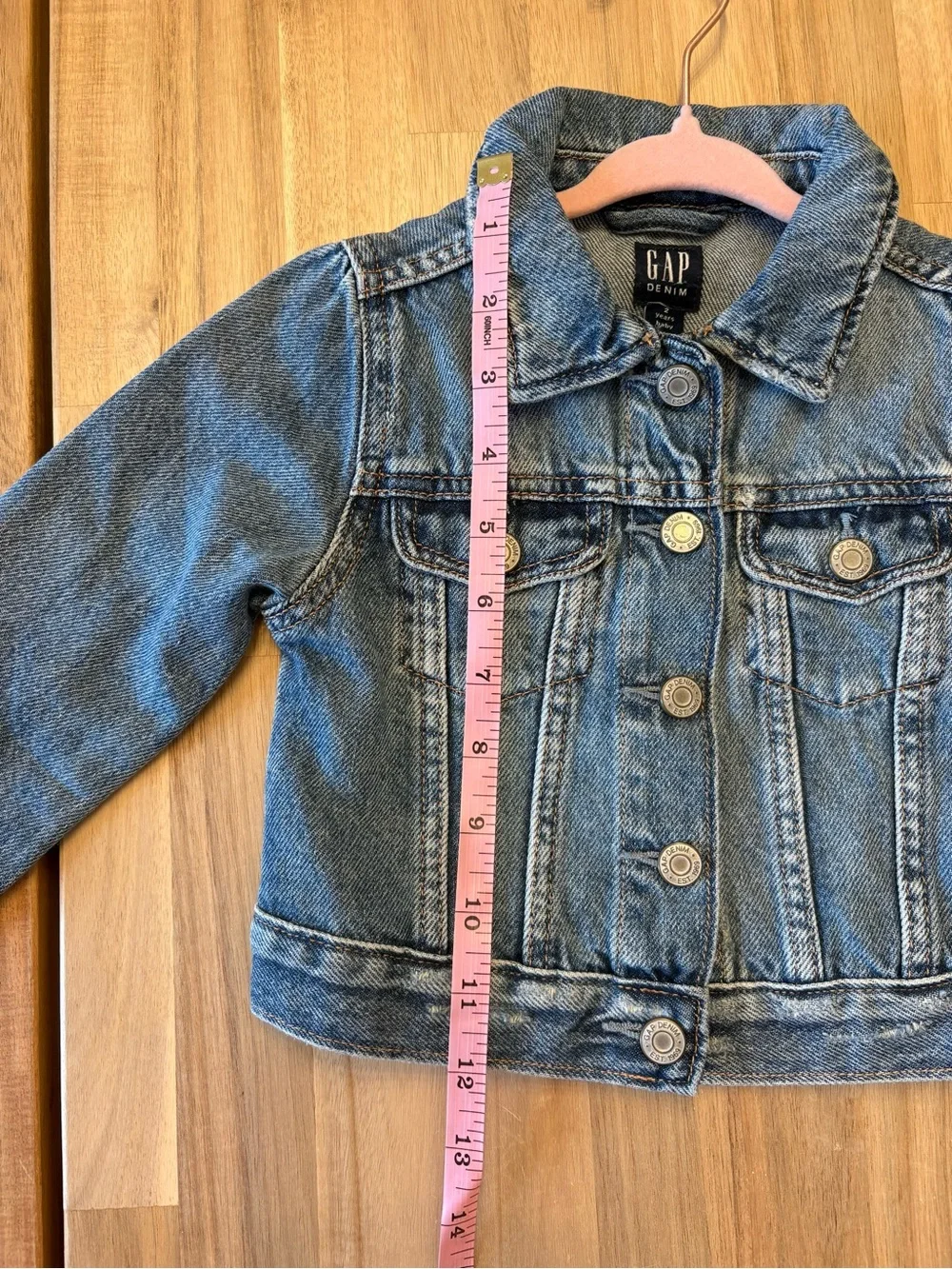 GAP Unisex Toddler Classic Medium Wash Denim Jacket 100% Cotton 2T NWOT